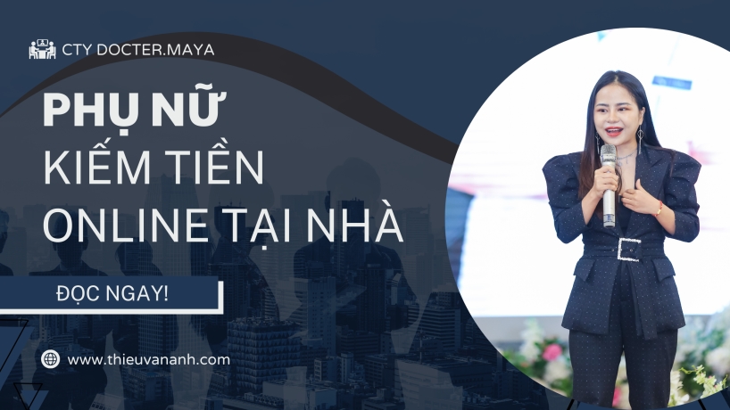 Phụ nữ kinh doanh online tại nhà 2024